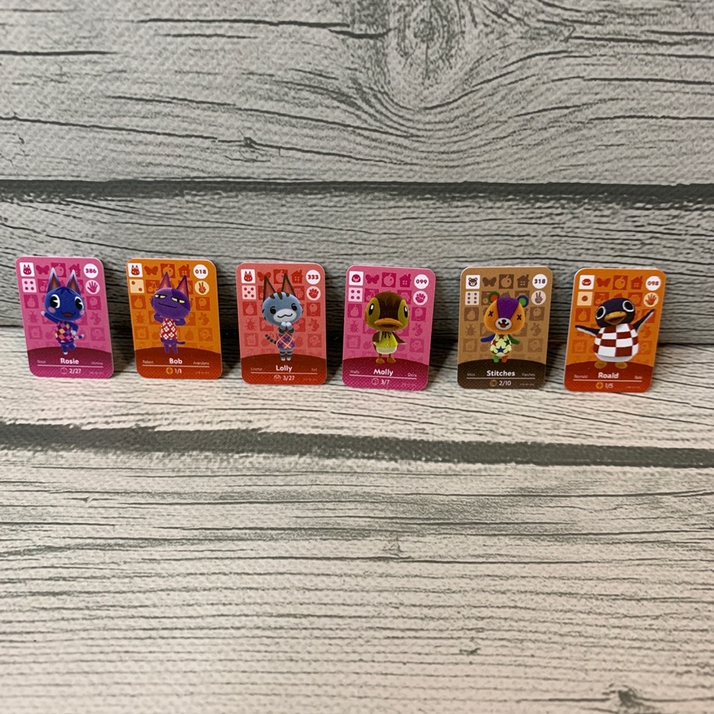 Animal Crossing Amiibo Mini NFC Cards lot of 6 Scan In Villager ACNH Switch NEW